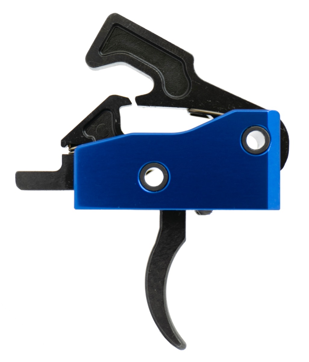 Tactical Superiority Curved Drop-In Trigger Blue Aluminum for Rifles