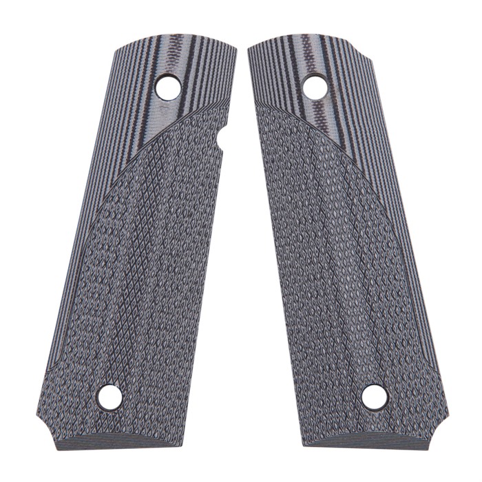 Pachmayr Tactical Grip Checkered Black Gray G10 Panels for 1911