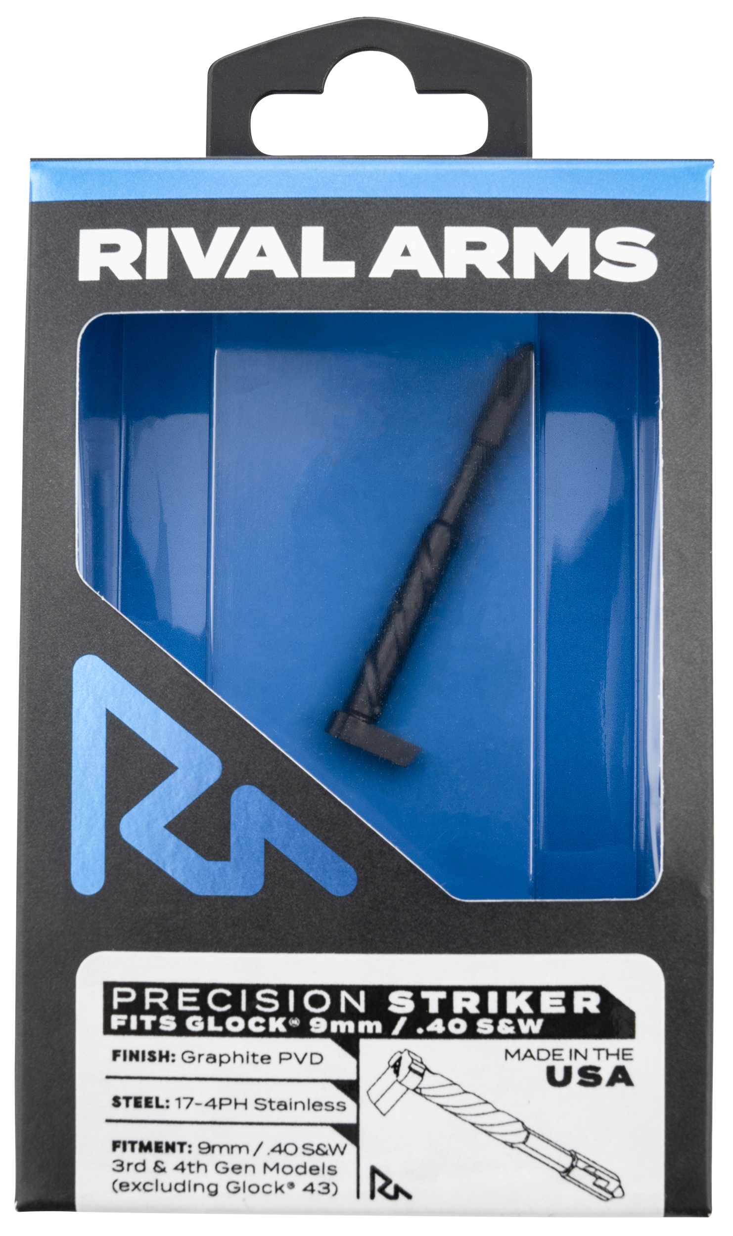 Rival Arms Precision Striker for Glock Gen3-4 9mm 40 S&W 17-4 Stainless PVD