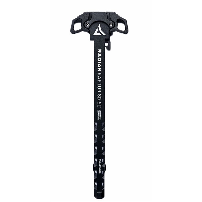 Radian Weapons R0278 Raptor SD-SL Ambi Charging Handle, Black, Slim Line Handles, Gas Ported Shaft, Fits Mil-Spec AR-15/M16 Platform