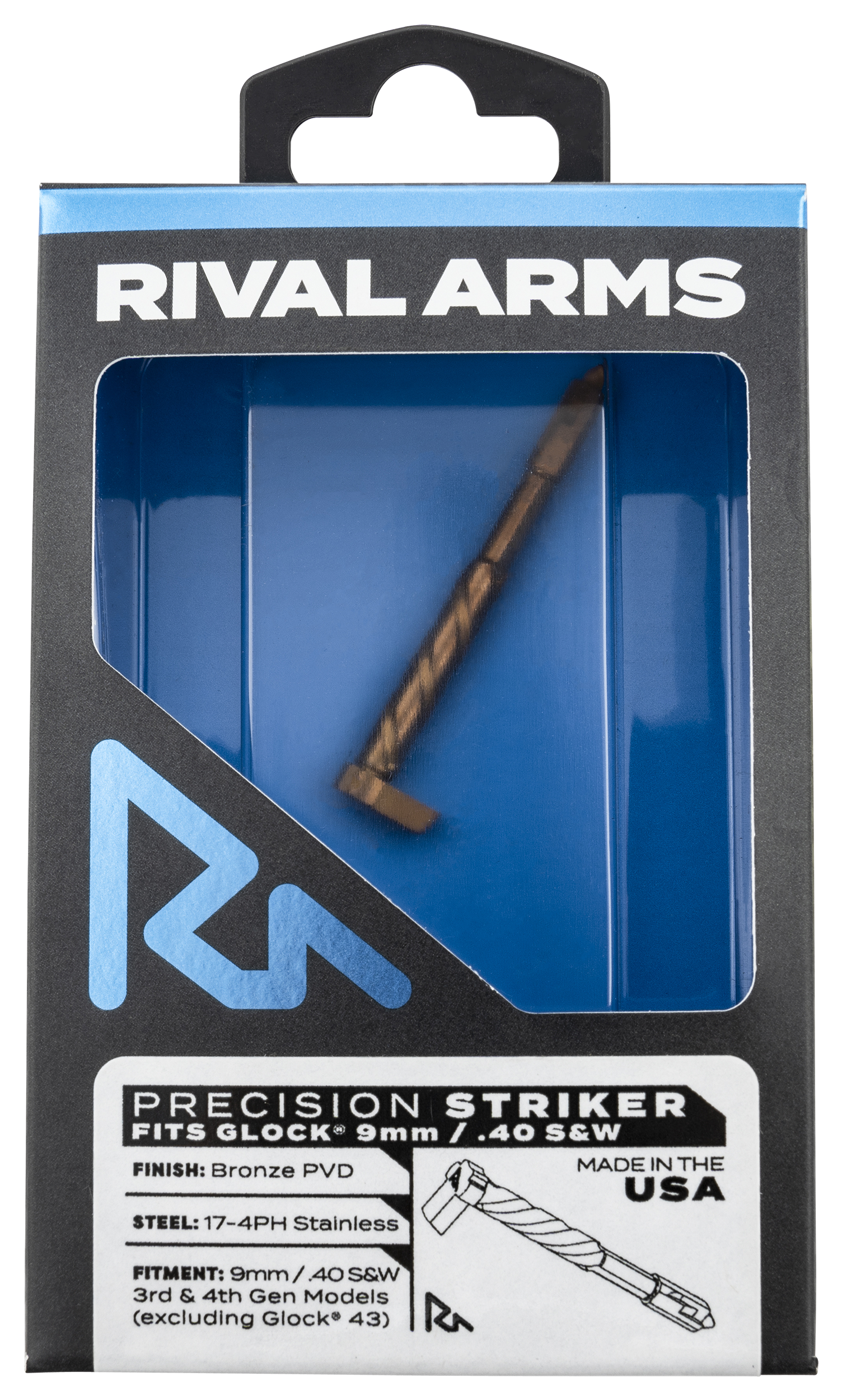 Rival Arms Precision Striker Glock Gen3-4 9mm 40 S&W Bronze 17-4 Stainless PVD
