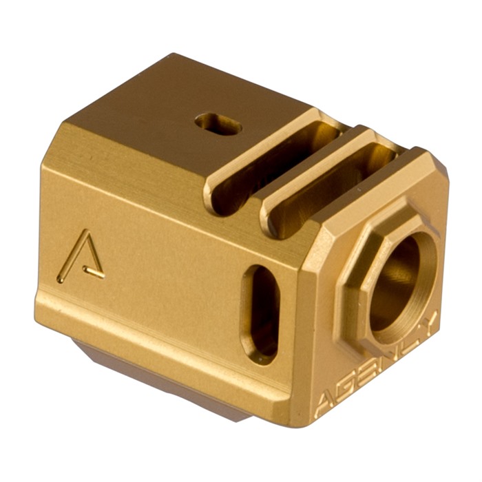 Agency Arms 417 Compensator Glock Gen 3 and Gen 4 1/2x28 Gold