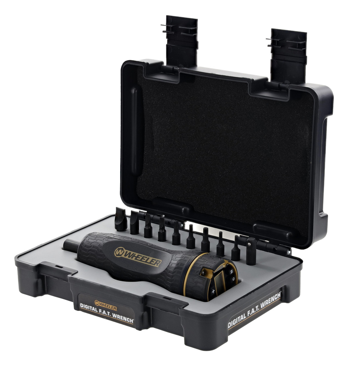 Wheeler 4001001 F.A.T. Digital Wrench Black/Yellow Universal Firearm 12 Pieces Features Digital LCD