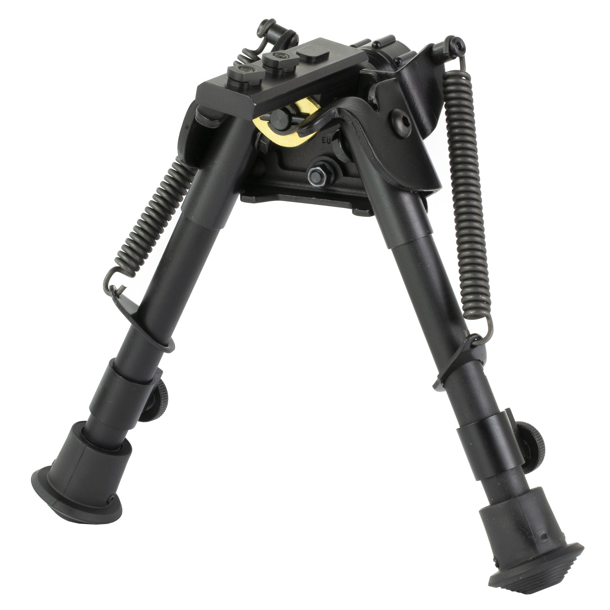 Harris Bipods S-BR2M-LOK Swivel BR M-LOK, 6-9", Black Steel/Aluminum, Self-Leveling Legs, Rubber Feet