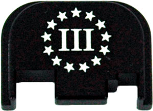Cruxord Glock Back Plate 3% Flag Aluminum Fits Gen1-4