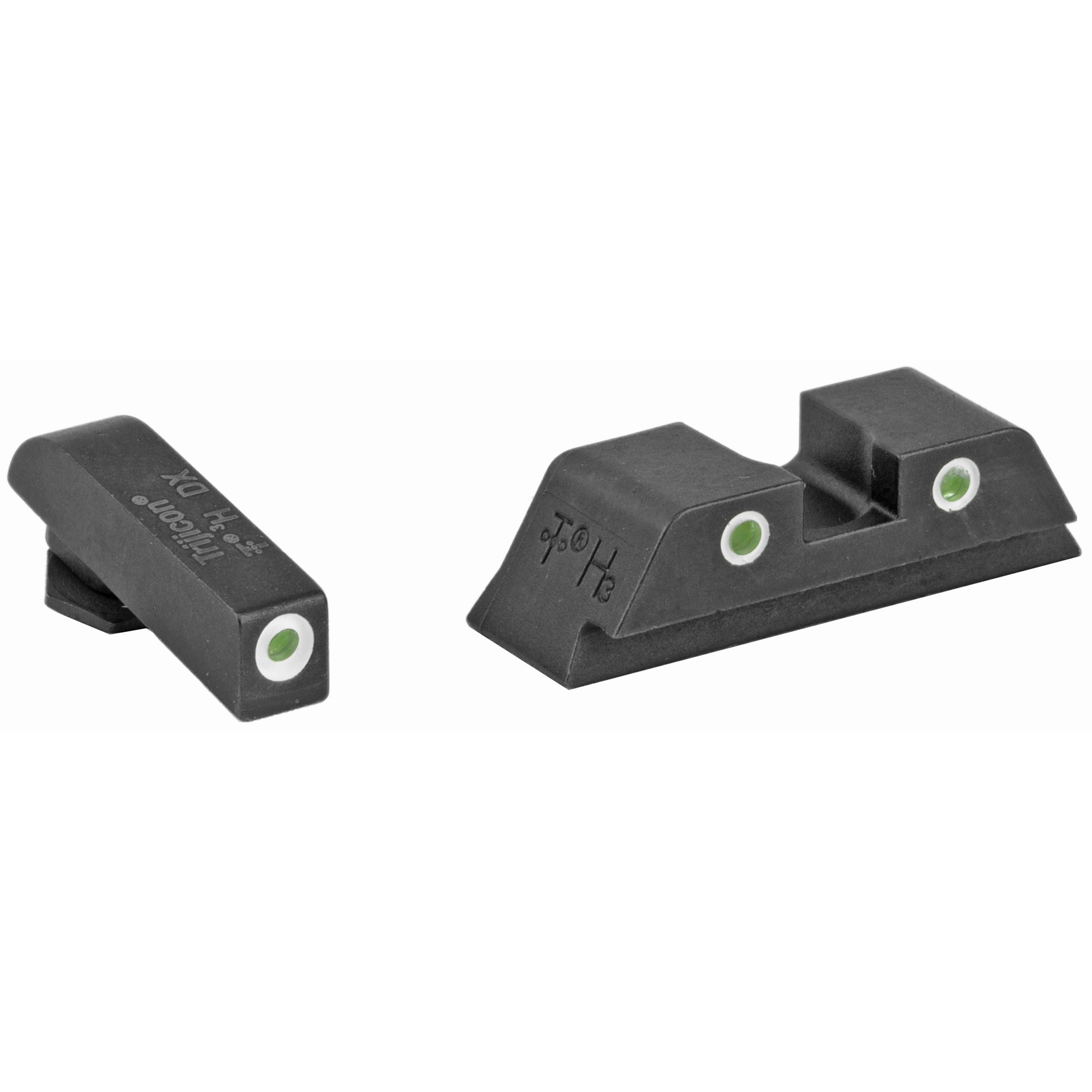 Trijicon Glock Night Sights Green Tritium White Outline Front Rear for 17 19