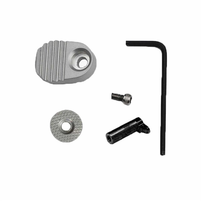 Tandemkross Buck Mark Titan Extended Mag Release Silver Right Hand