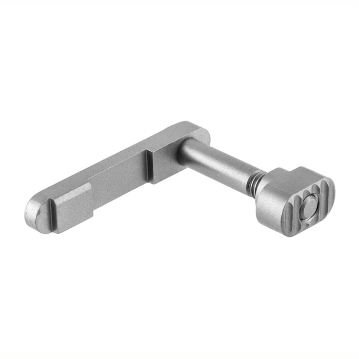 V Seven Weapon Systems AR-15 Magazine Release Titanium Raw Lines Compatible