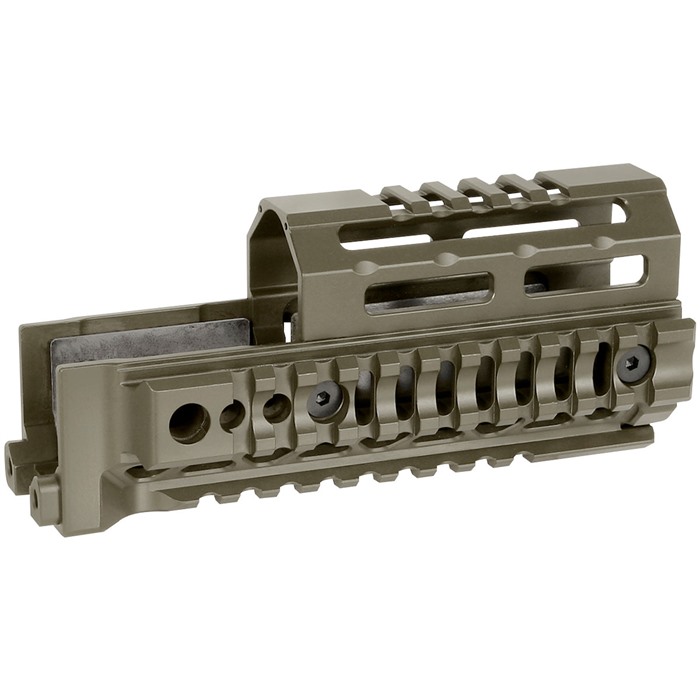 Midwest Industries AK Alpha Quad Rail 6" Olive Drab Green Handguard