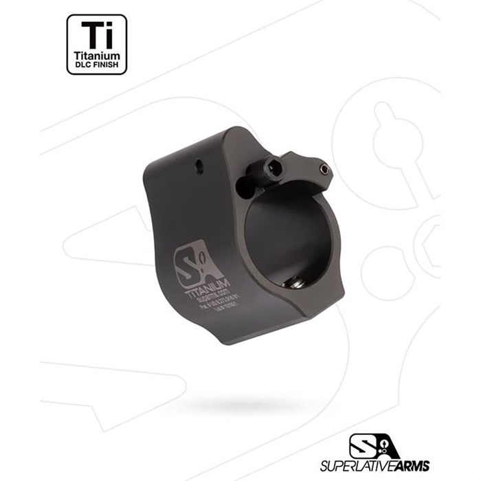 Superlative Arms Ar-15 Solid Titanium Adjustable Gas Block 0.625 In