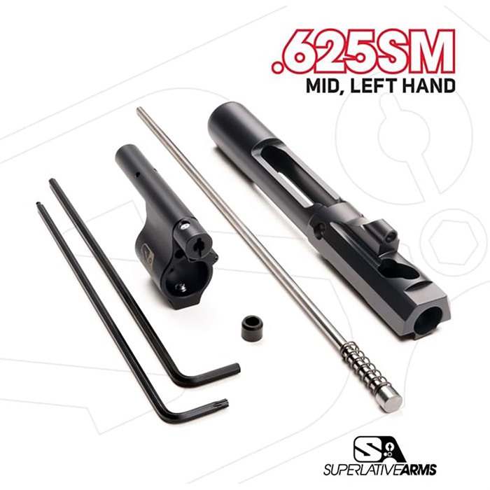 Superlative Arms Ar-15 Adjustable Piston System with Solid Gas Block Mid-Length