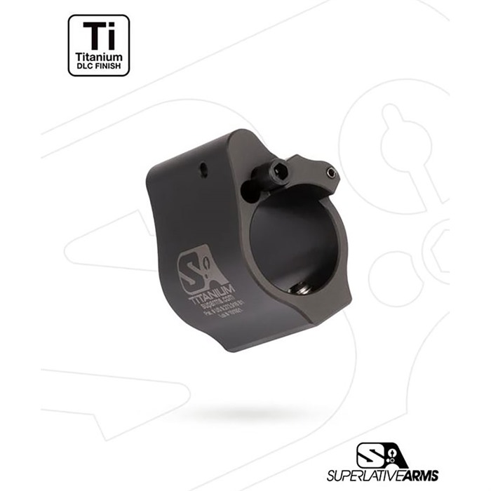 Superlative Arms AR15 Titanium Adjustable Gas Block InsideDiameter750 Screw