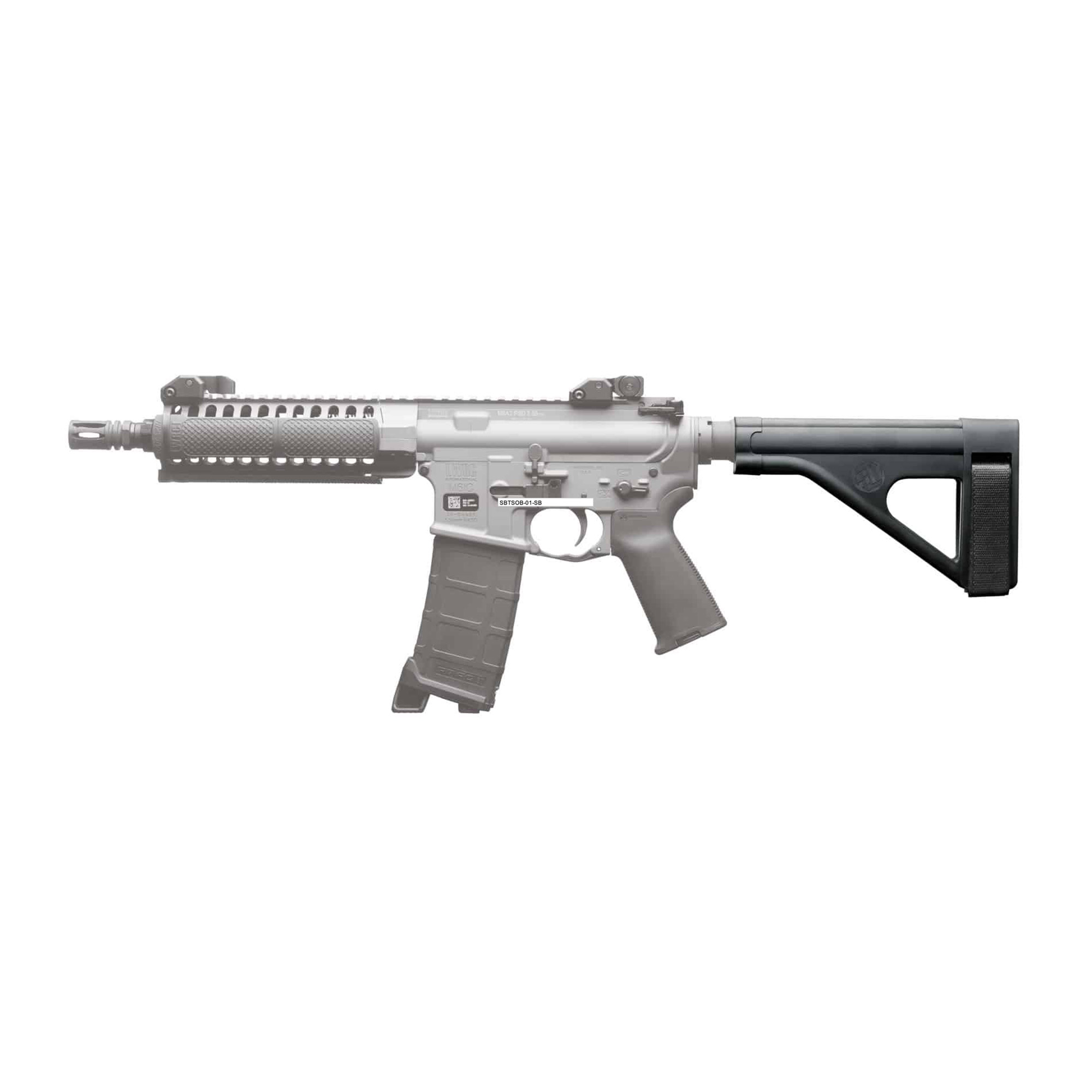 SB Tactical SOB01SB AR Brace Elasto-Polymer 7.8in L 1.6in W for AR
