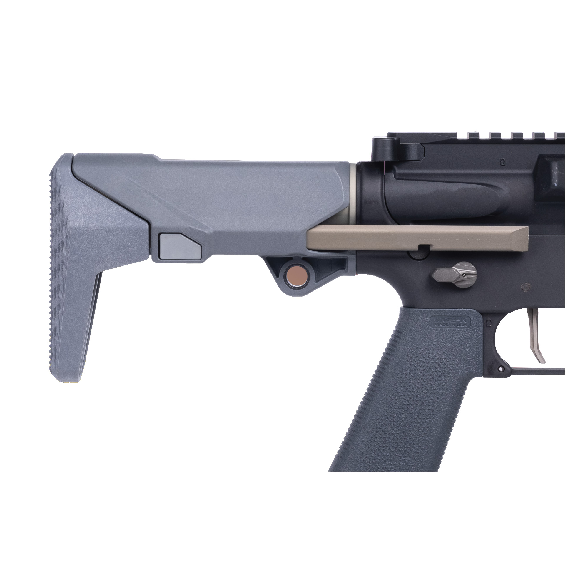 Q LLC Shorty Stock Mil-Spec Gray Compatible with AR M4 Receiver Sets