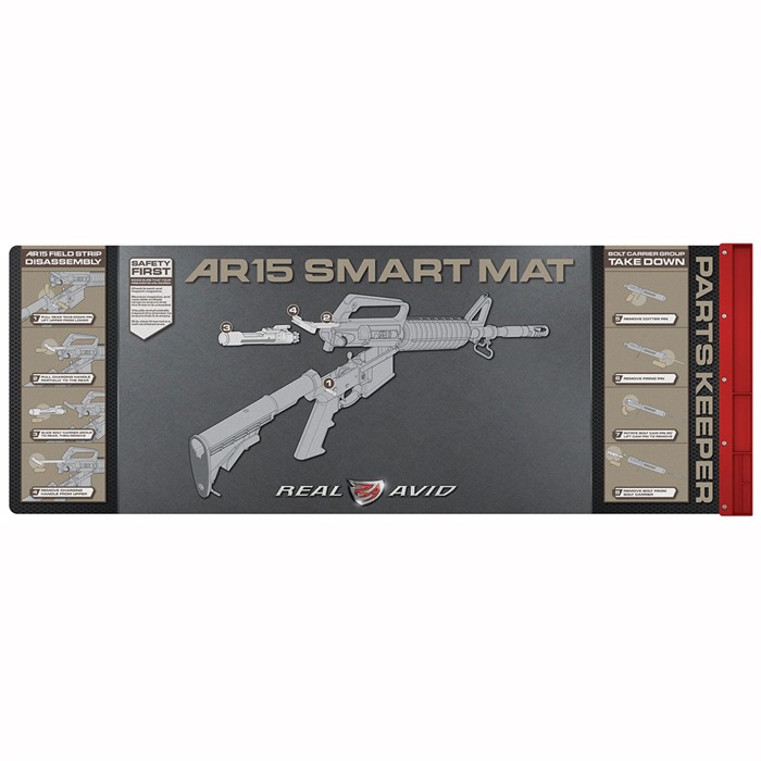 Real Avid AVAR15SM AR-15 Smart Mat Black/Red 43" x 16" AR-15 Diagram Illustration