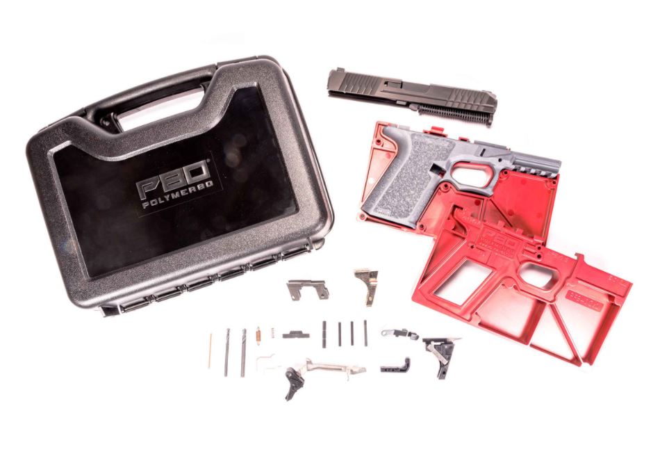 Polymer 80 Pf940c Complete 80 Percent Frame Kit With Assembled Slide Gray Case