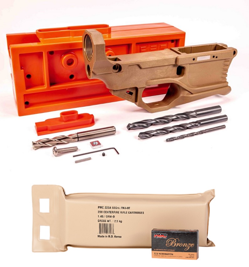 Polymer 80 RL556 Phoenix V3 AR Lower Flat Dark Earth Bundled Pmc Bronze 223 55gr
