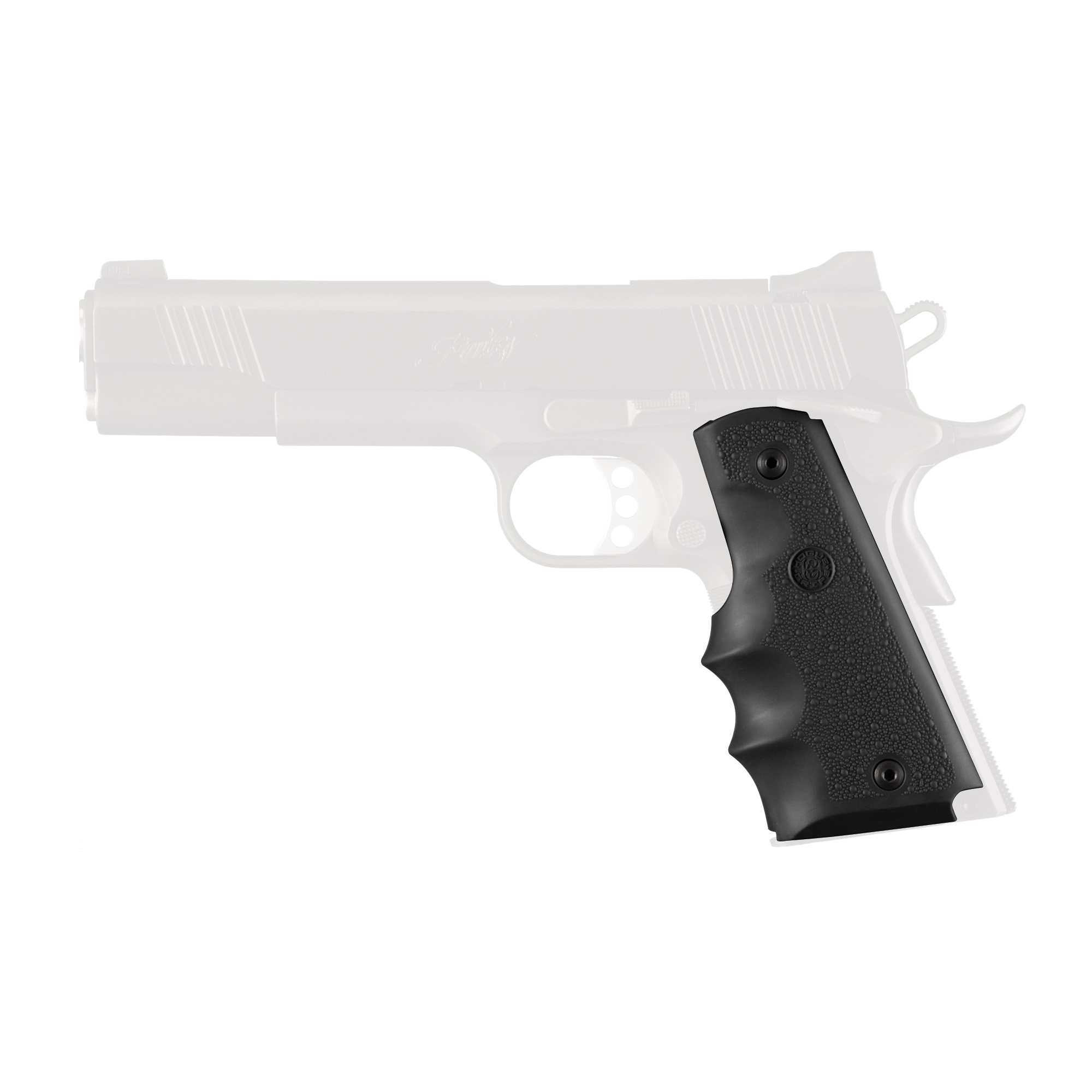 Hogue OverMolded Grip Cobblestone Rubber with Finger Grooves for 1911 Government