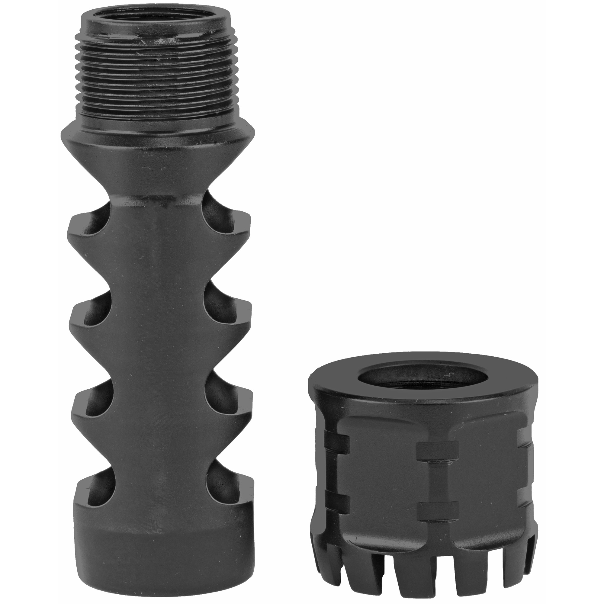 VG6 Precision APVG100029AR1 LAMBDA  Black Nitride 17-4 Stainless Steel with 5/8"-24 tpi & 2.95" OAL for Multi-Caliber M5 Platform (30 Cal-300 Win Mag Compatible)