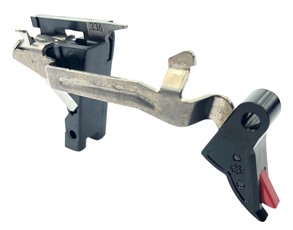 Cross Armory Drop-In Trigger with Bar Flat 3.5 lb Glock Gen1-4 Black Red