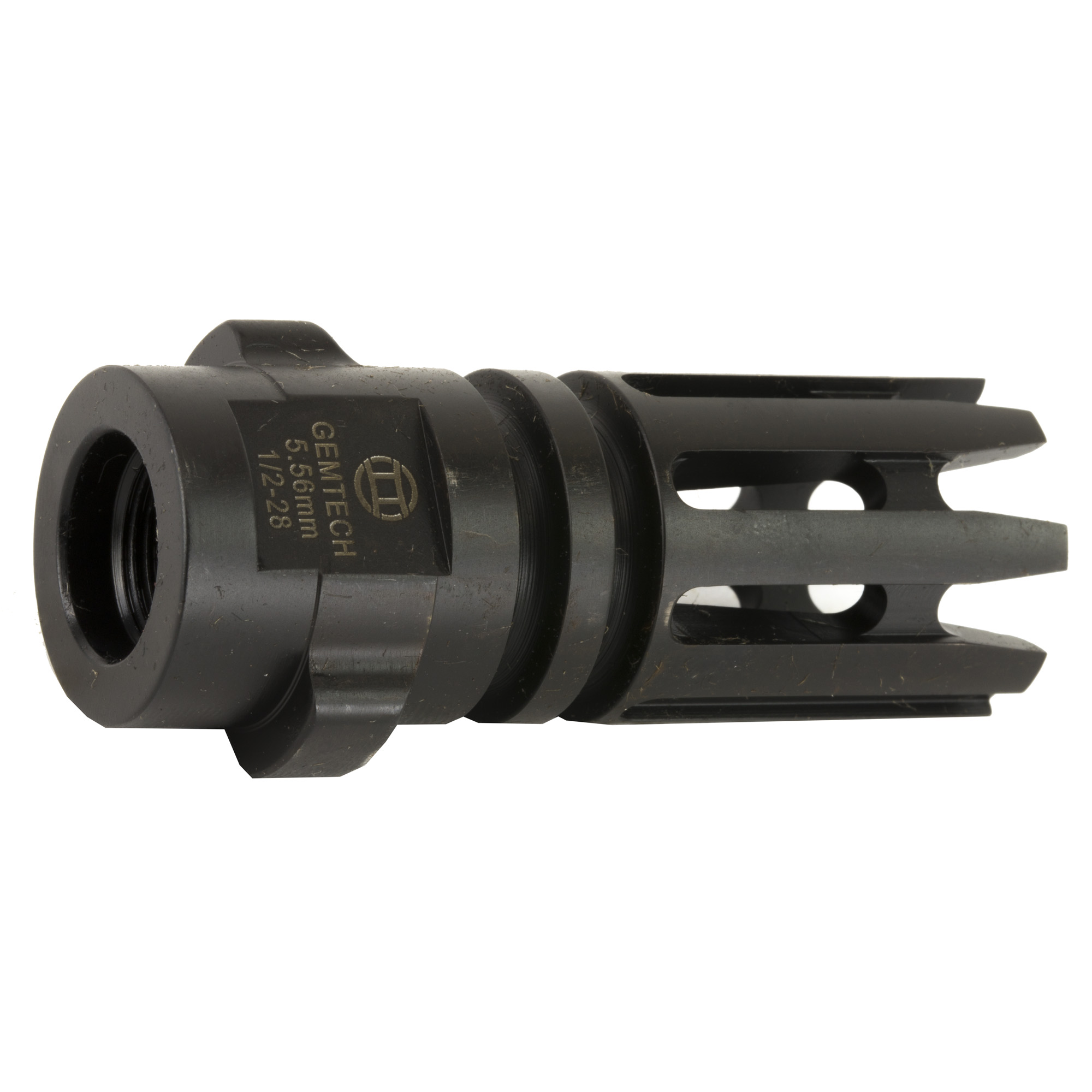 Gemtech 12145 Quickmounts Flash Hider Black Steel with 1/2"-28 tpi Threads & 2.40" OAL for 5.56x45mm NATO AR-Platform
