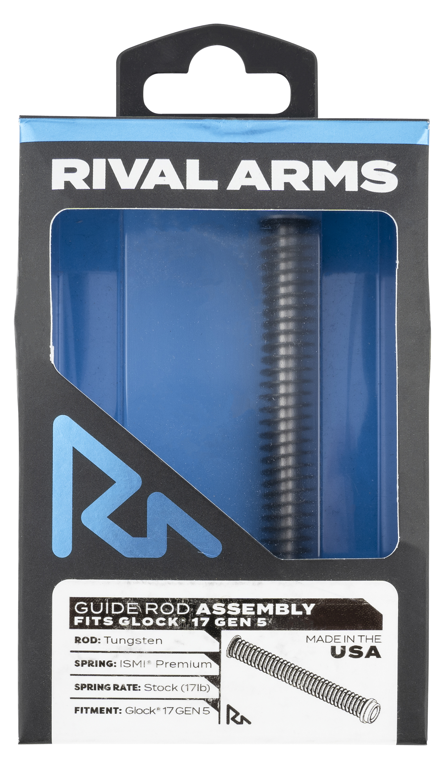 Rival Arms Ra50G121T Guide Rod Assembly Tungsten Stainless Glock 17 Gen5