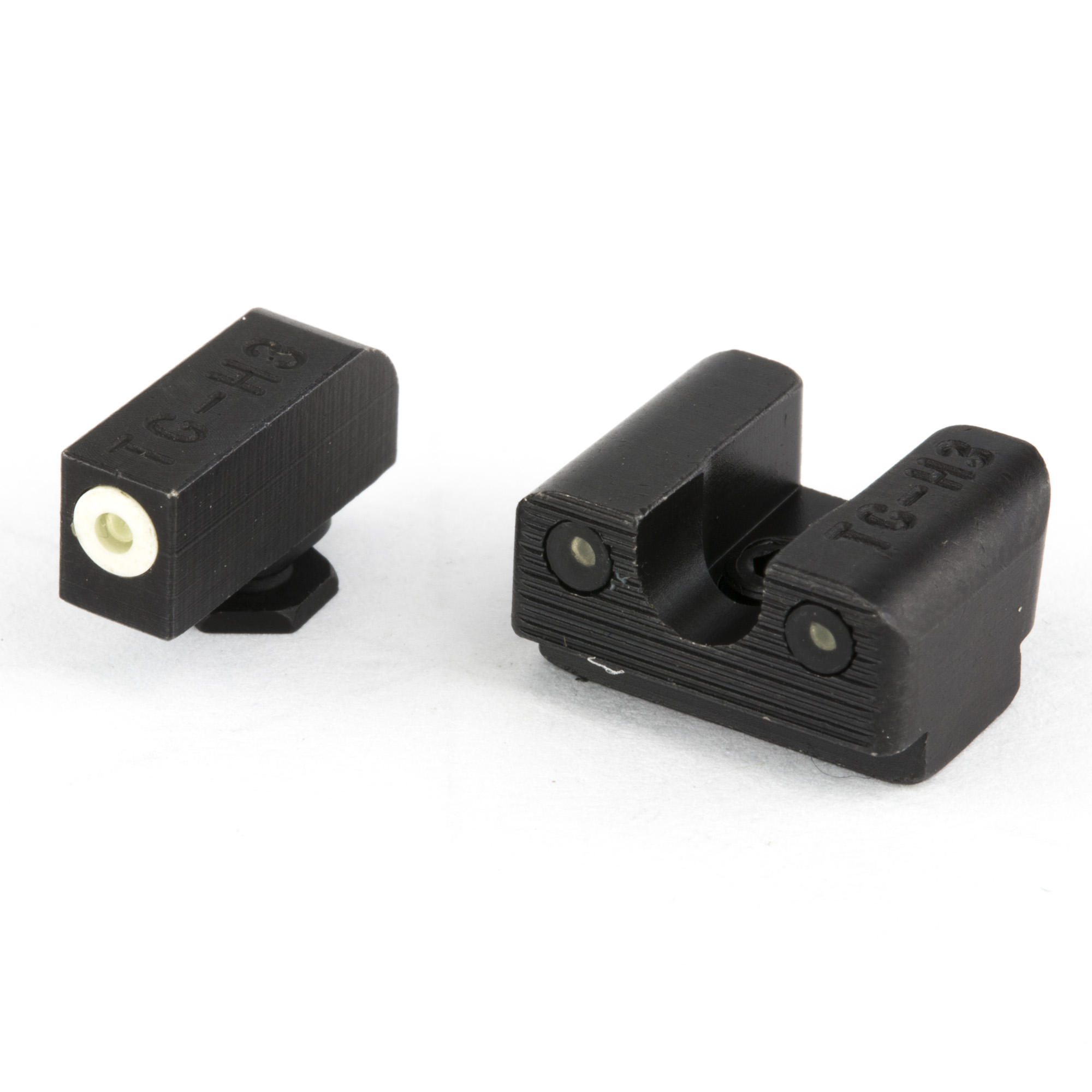 TruGlo TG231G1AW Tritium Pro  White Outline Tritium Front/Green Tritium Rear/Black Nitride Fortress Frame,Compatible w/Glock 42/43/43X/48 Except MOS, Front Post/Rear Dovetail Mount
