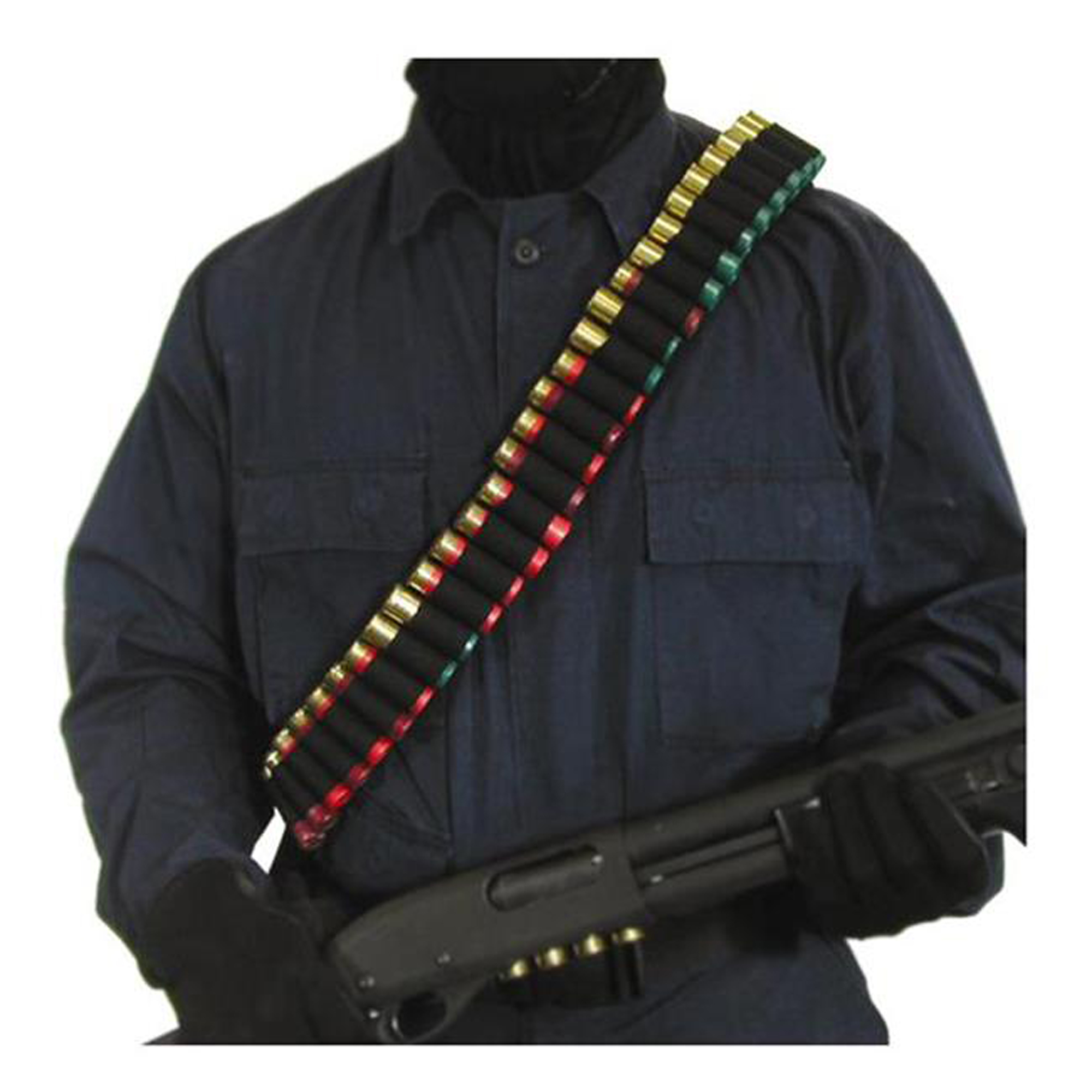 Blackhawk 43SB55BK Shotgun Bandoleer  Black Nylon 55rd Over The Shoulder Mount