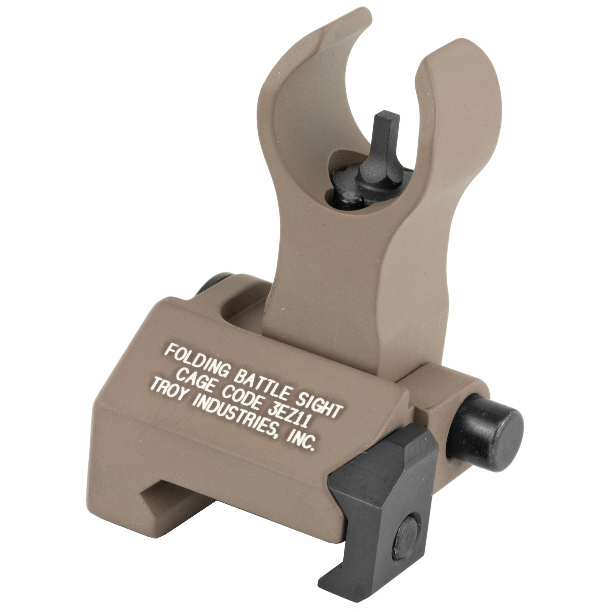 Troy Front Folding BattleSight Hk Flat Dark Earth for Picatinny Rifles