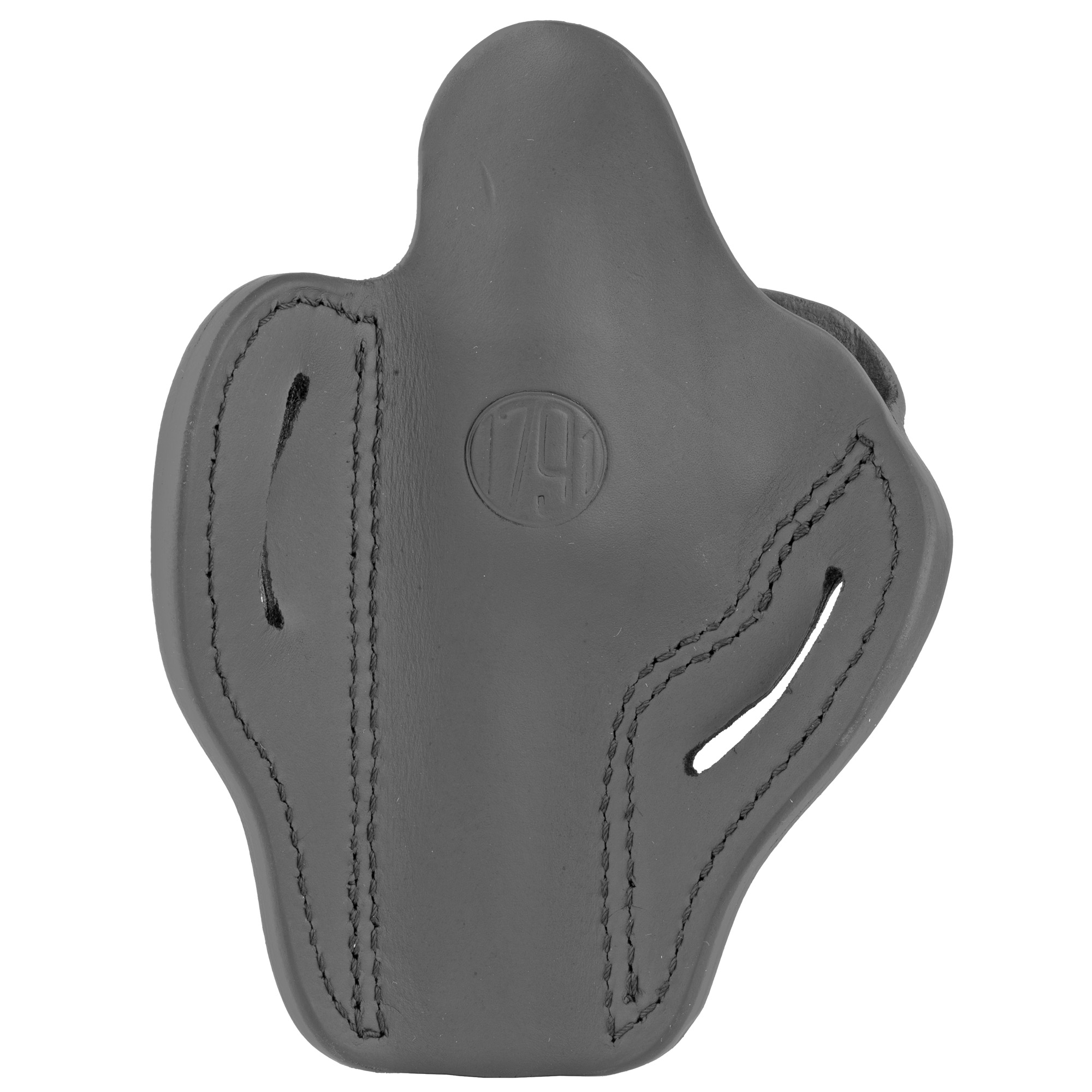 1791 Gunleather RVH2SBLR RVH2  OWB Size 02 Stealth Black Leather Belt Slide Fits Ruger GP100/S&W K Frame Right Hand