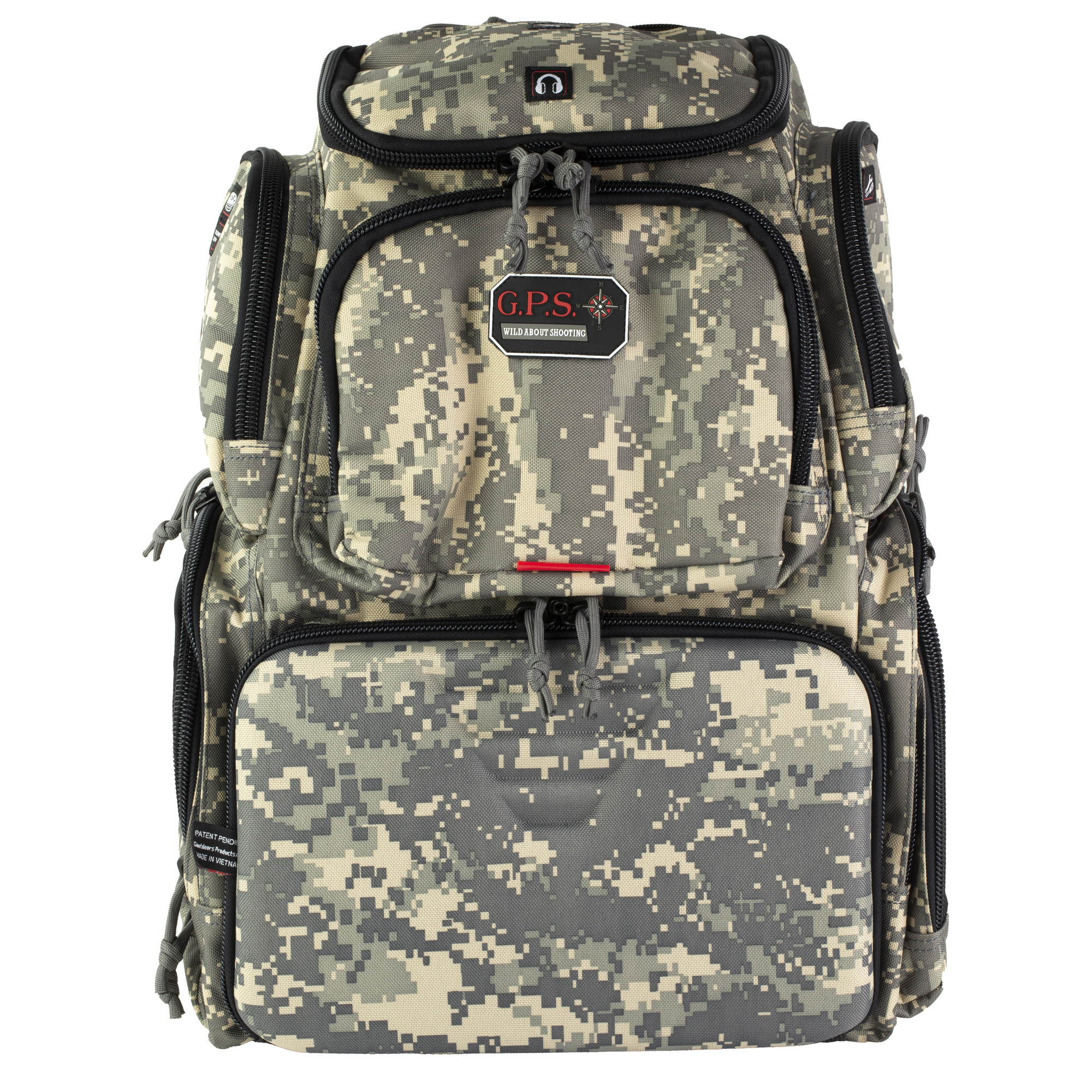 GPS Bags 1711BPDC Handgunner Backpack Fall Digital Camo Holds 4 Handguns