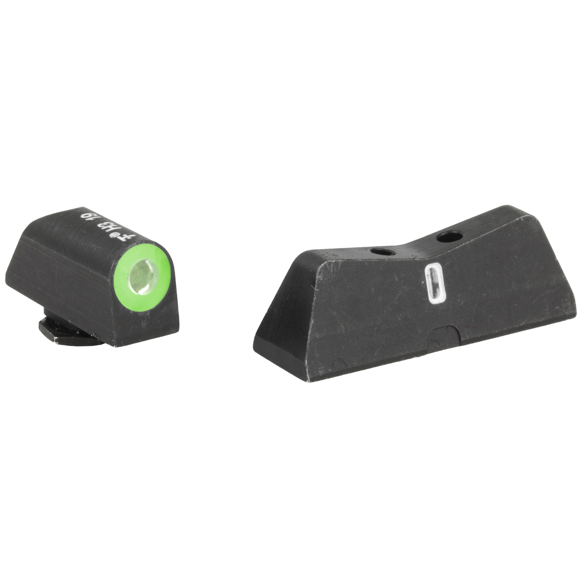 XS Sights GL0009S6G DXT2 Glock Night Sights Green Front White Outline Rear