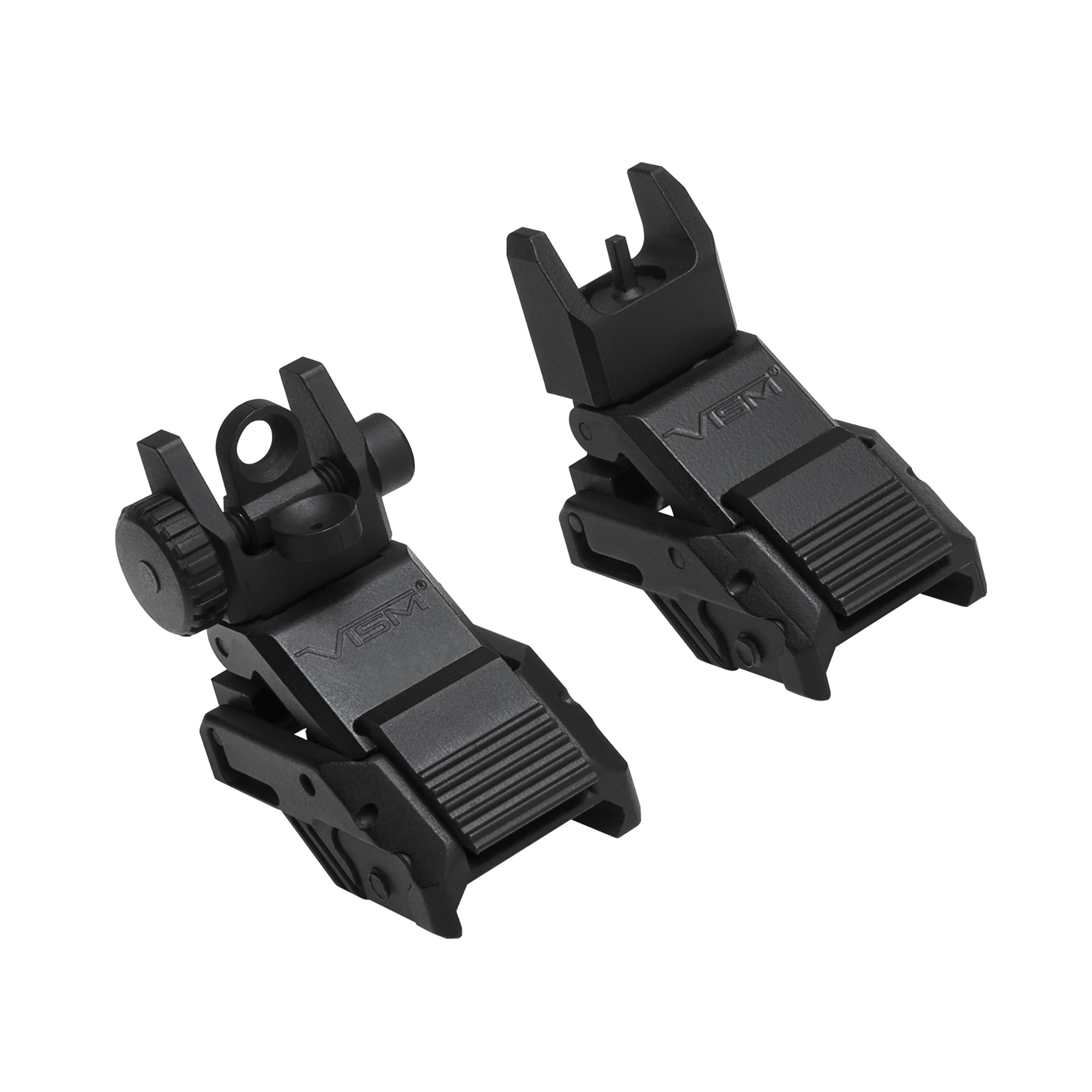NcStar VMARFLC Pro Series Flip Up Front Rear Sights for AR Platform Picatinny
