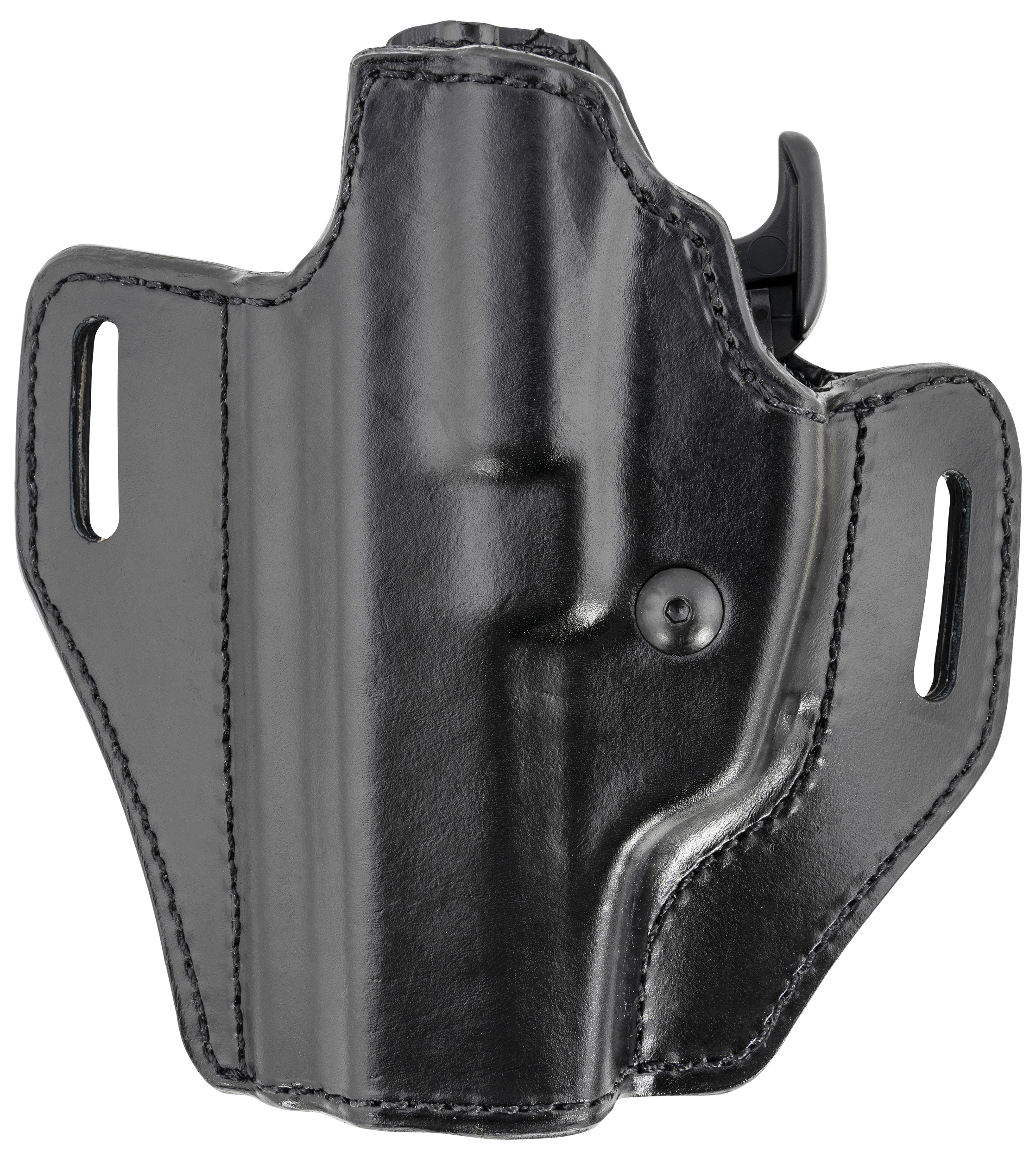 Bianchi 56832 Allusion Assent Pro-Fit OWB Size 18 Black Leather Belt Slide Fits S&W M&P Fits CZ 75 Fits FN FNS