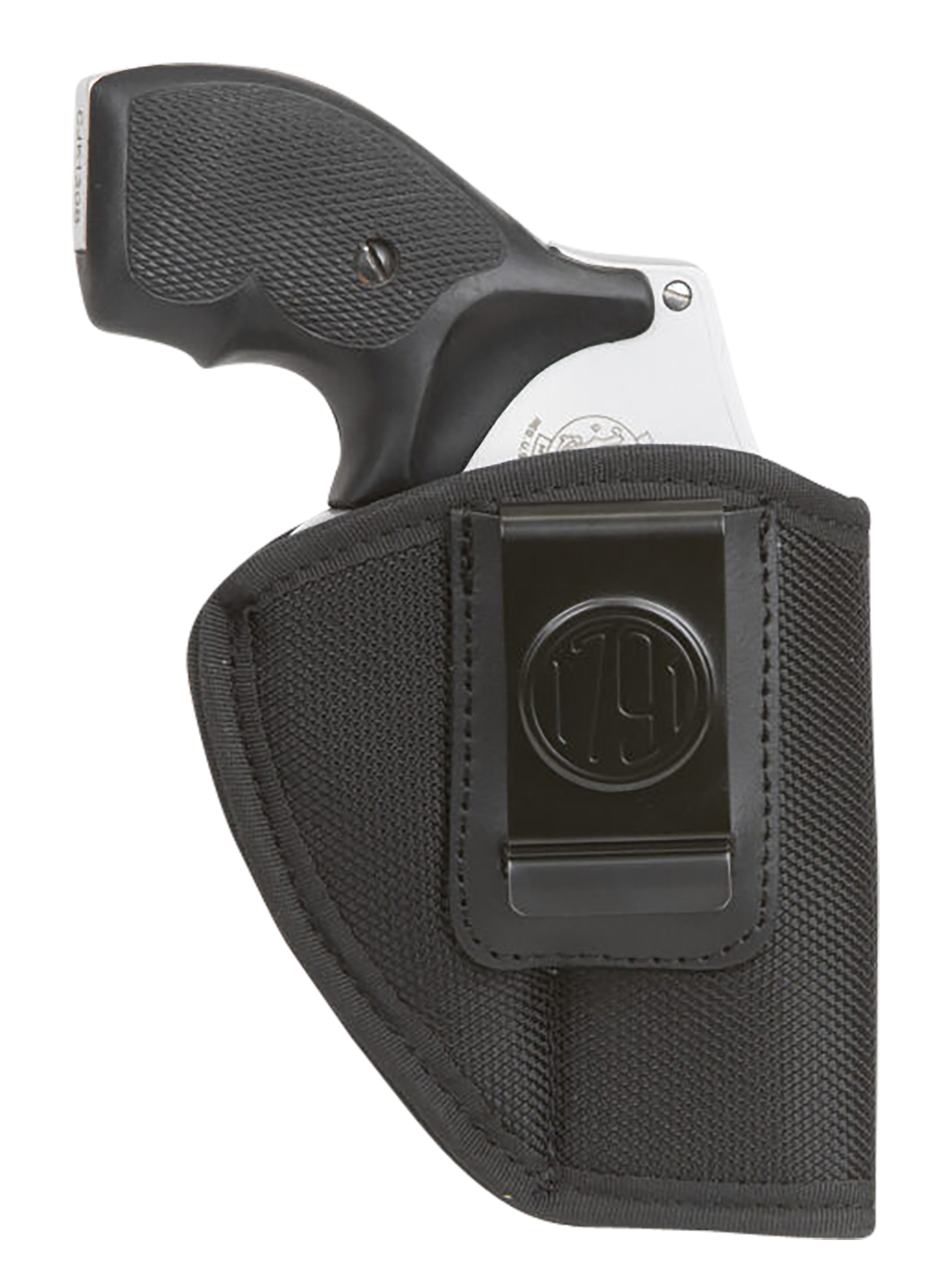 1791 Gunleather PNIWB2BLKR Premium Nylon  IWB Size 02 Black Ballistic Nylon Belt Clip Right Hand