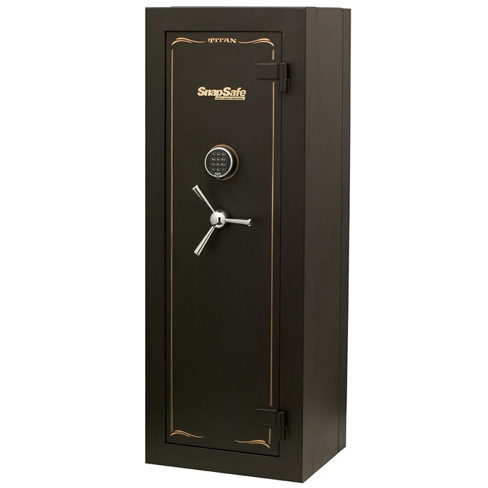 SnapSafe 75010 Titan Modular Safe Access Code/Key Entry, Black 9 Gauge Steel, 9 Gun Slots, 12+ Long  Gun Capacity
