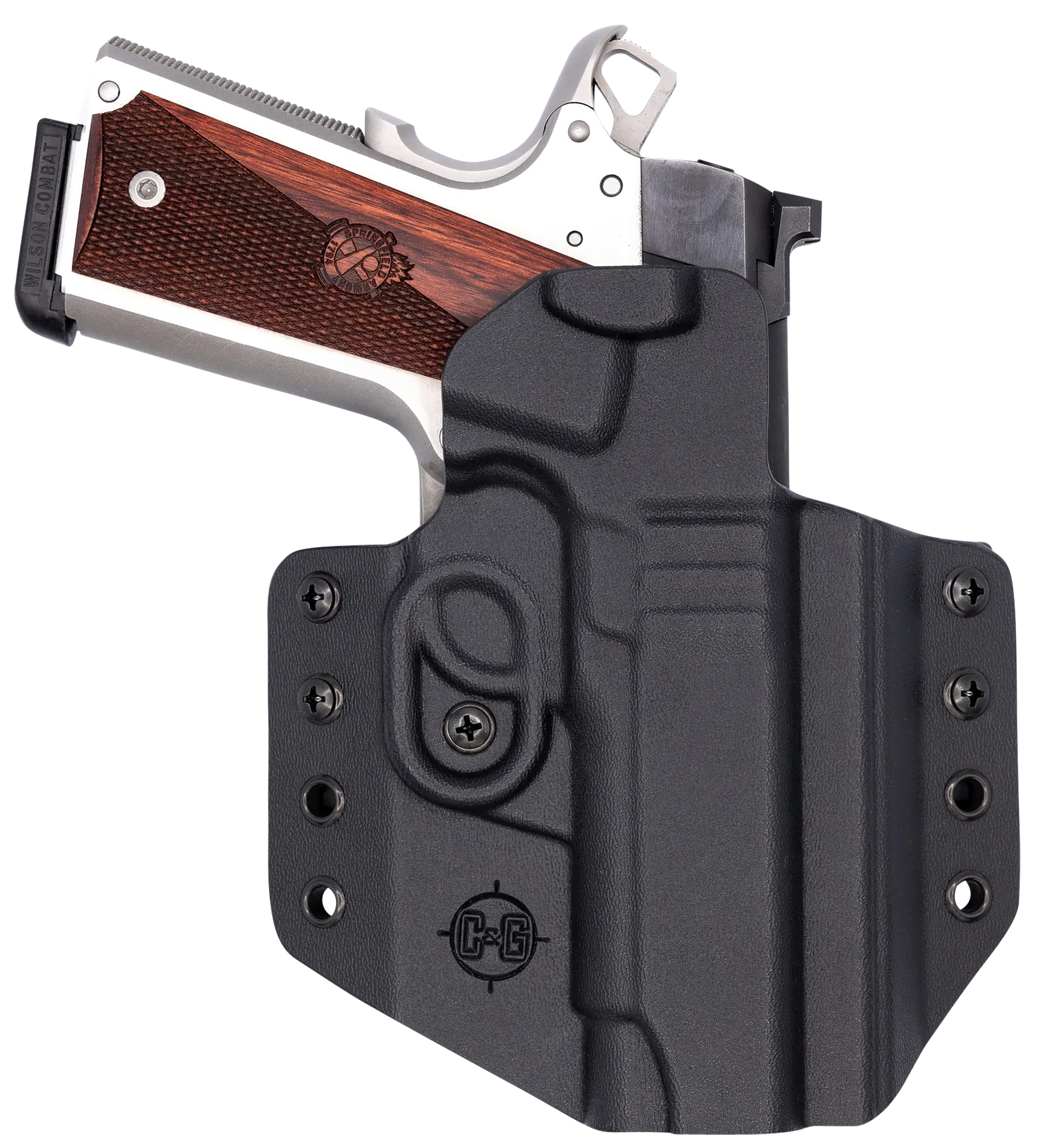 C&G Holsters 1856100 Covert  OWB Black Kydex Belt Loop Fits 1911 4.25"/ Wilson Combat EDC X9 Right Hand