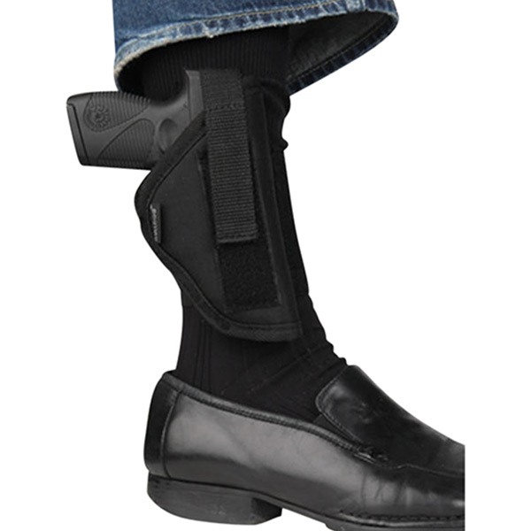 Bulldog WANK20R Ankle  Black Elastic Velcro Fits Glock 43 Fits Ruger LC9 Fits Glock 42 Fits 2-3" Barrel Right Hand