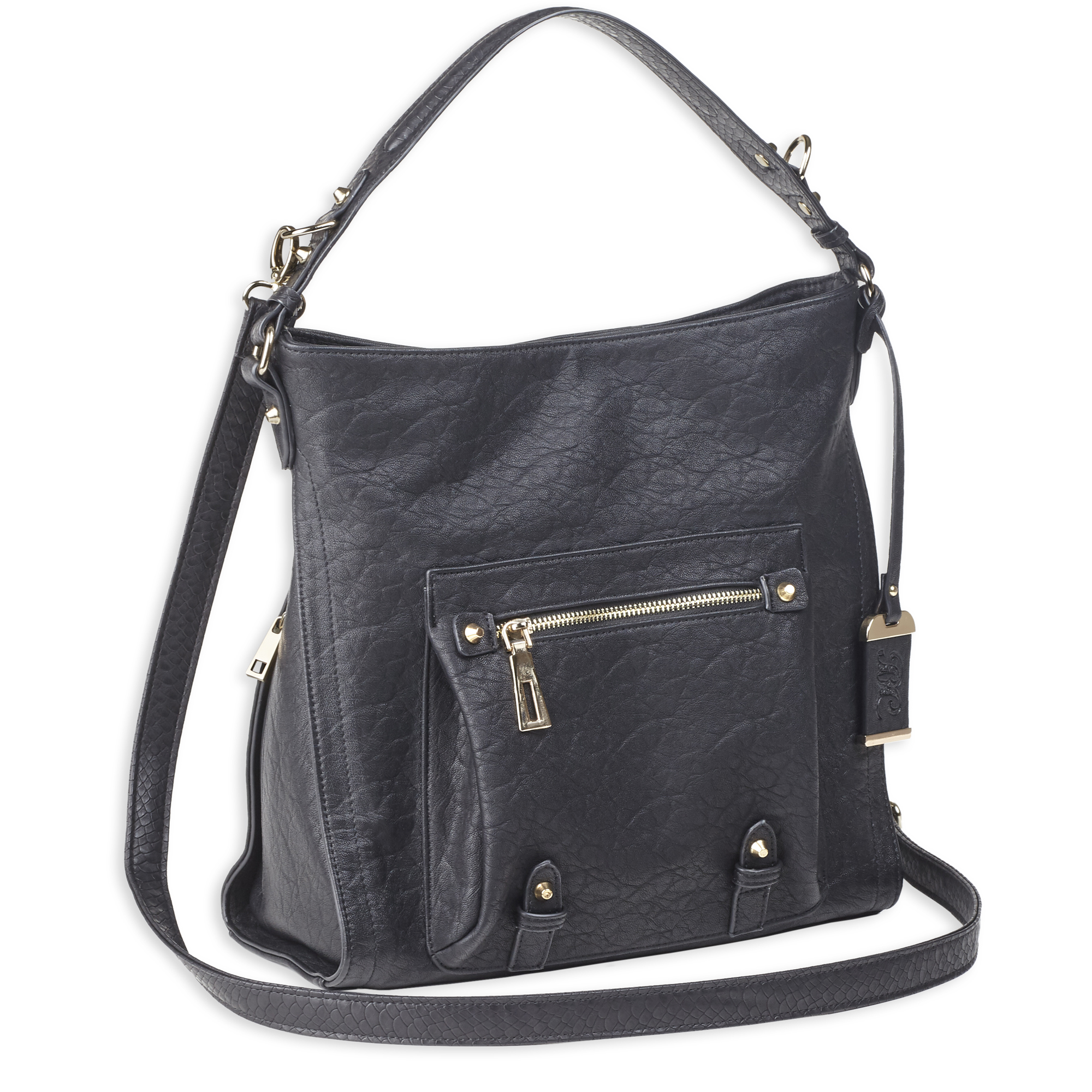Bulldog BDP053 Hobo Purse w/Holster Black Leather Most Sm Pistols & Revolvers Right Hand