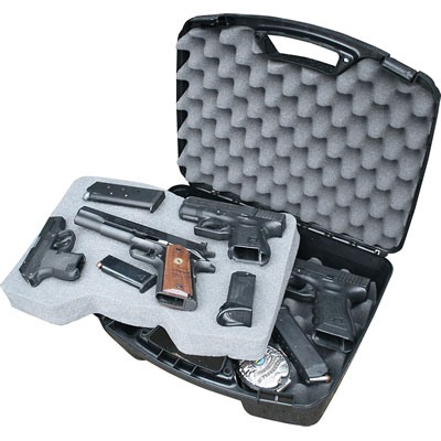 MTM Case-Gard 81140 Handgun Case  Black Polypropylene Holds 4 Handgun w/ up to 8" Barrels & 6 Sub-Compacts w/ Magazines