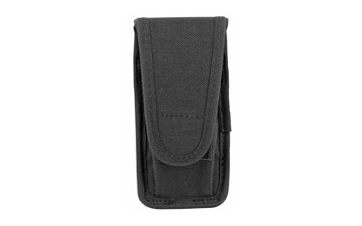 Uncle Mike's 88321 Universal Single Mag/Knife Pouch Fits 9mm,40 S&W,,Single Row 10mm,45ACP Metal Mag 2.25" Black Cordura Belt Loop Mount