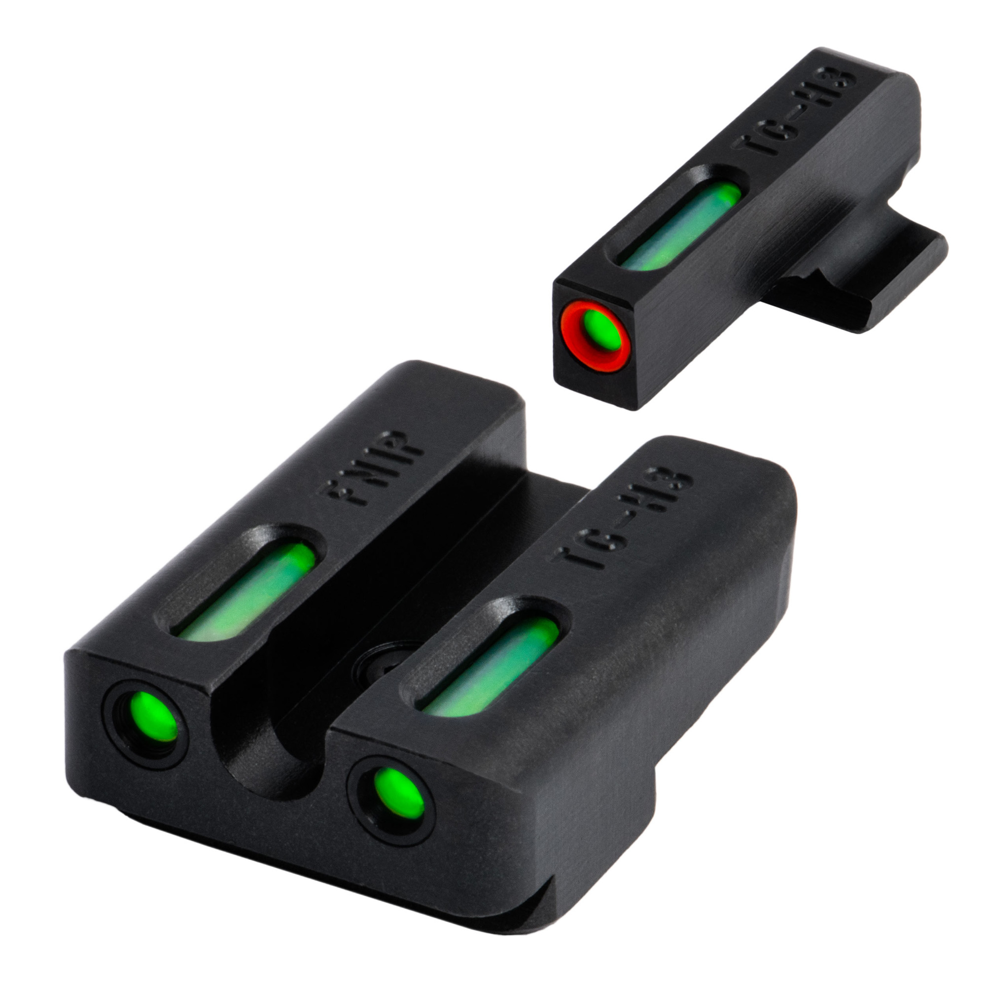 TruGlo TFX Pro Front and Rear Sights for FNX-9 Green Tritium Fiber Optic