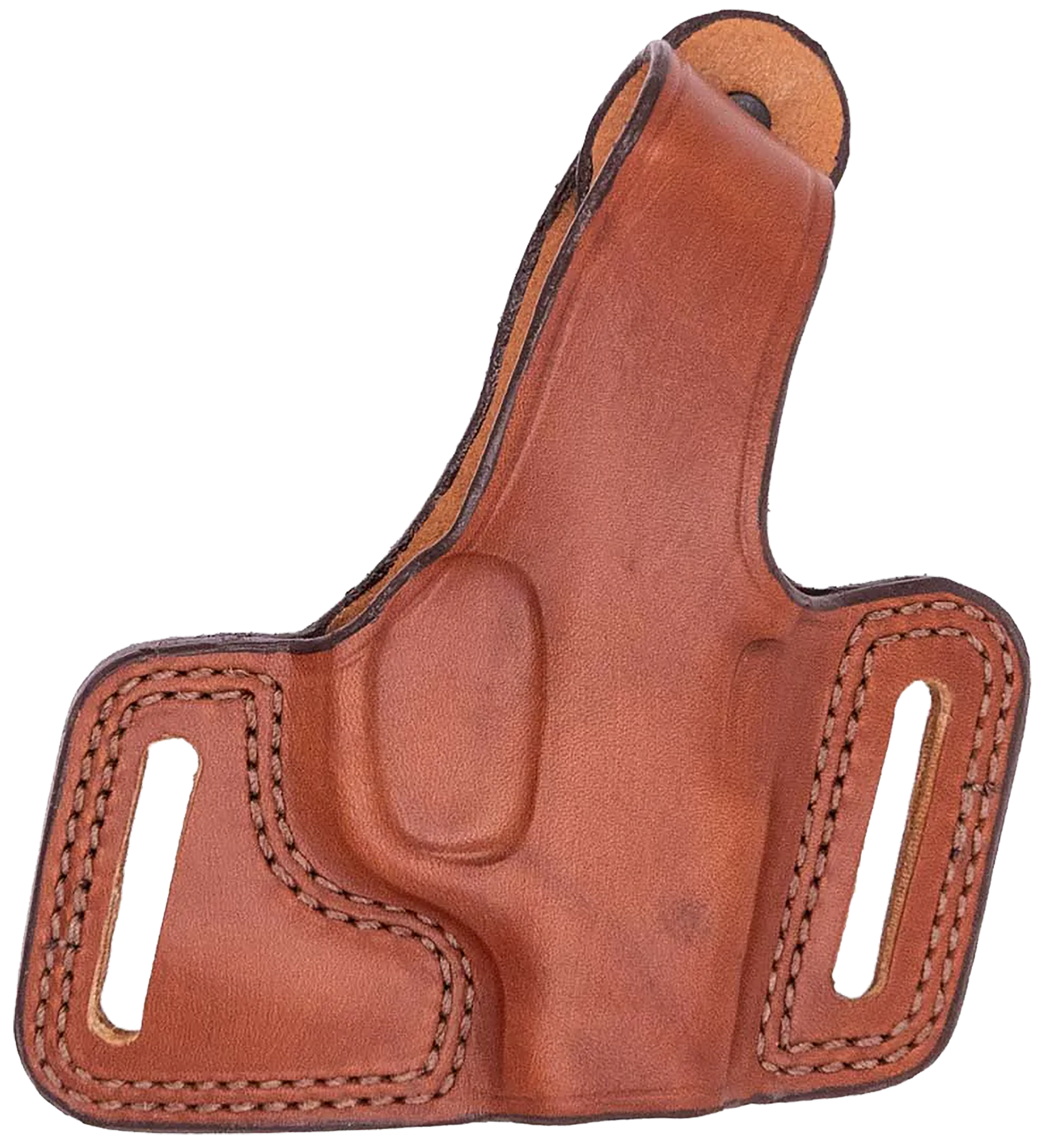 Bianchi 12843 Black Widow  OWB Size 10 Tan Leather Belt Slide Fits Browning Hi-Power Fits Colt Commander Fits Springfield 1911-A1 Right Hand
