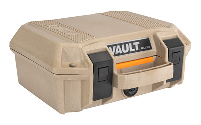 Pelican VCV100 Vault Case Small Tan Polymer Holds Handgun
