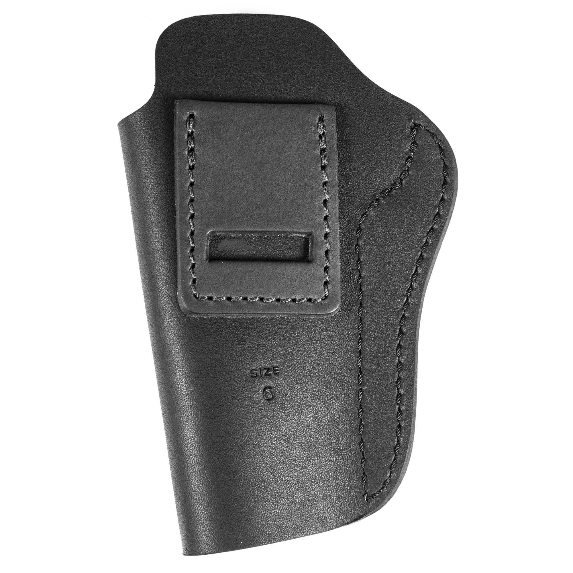 Uncle Mikes-leather(1791) UMIWB6MBLA Inside the Waistband  IWB Size 06 Matte Black Leather Belt Clip Fits 1911 5" Right Hand