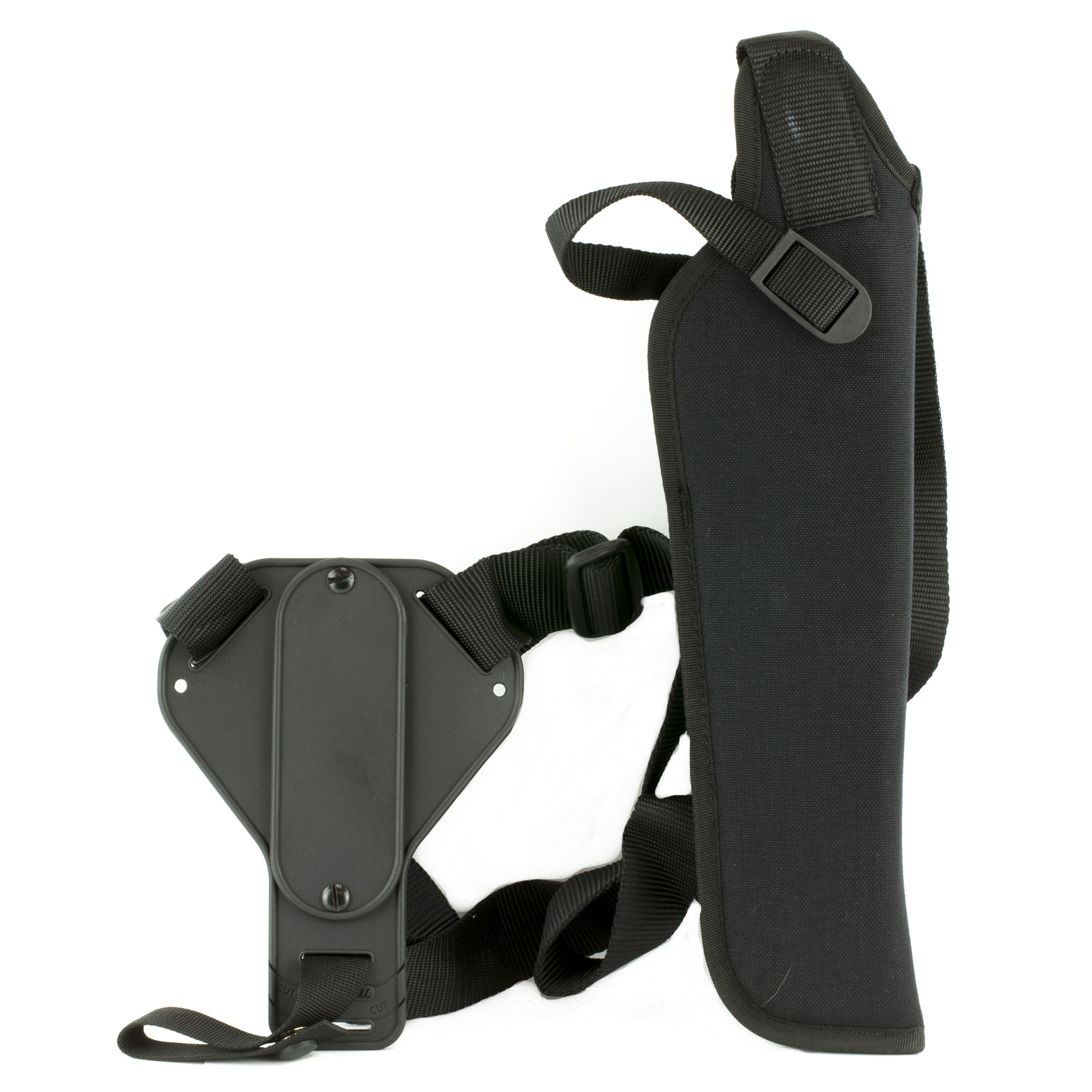 Uncle Mike's 83041 Sidekick Vertical Shoulder Holster Shoulder Size 04 Black Cordura Harness Fits Med/Large DA Revolver Fits 7-8.50" Barrel Right Hand