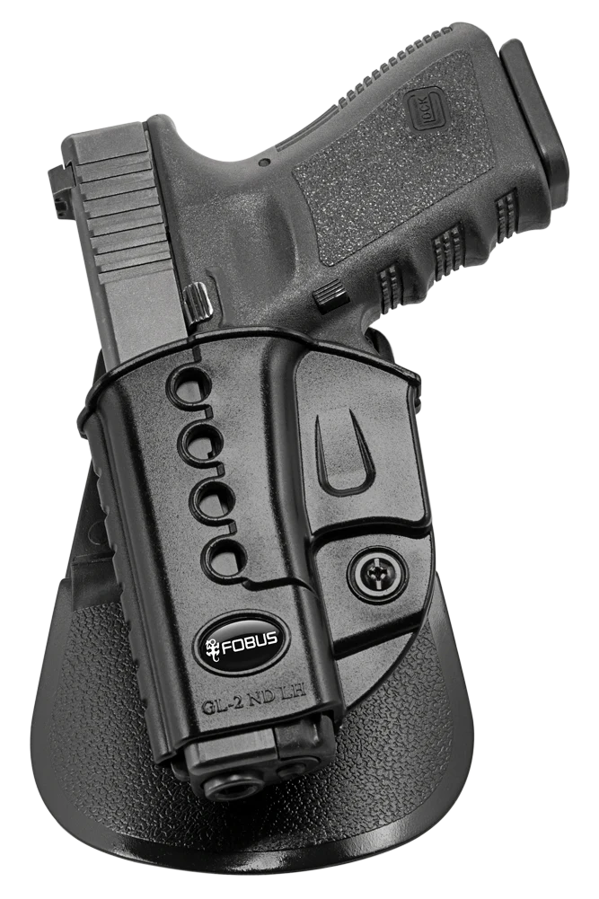 Fobus GL2E2LH Passive Retention Evolution OWB Black Polymer Paddle Compatible w/ Glock 17/19/19X/22/23/31/32/34/35/44/45