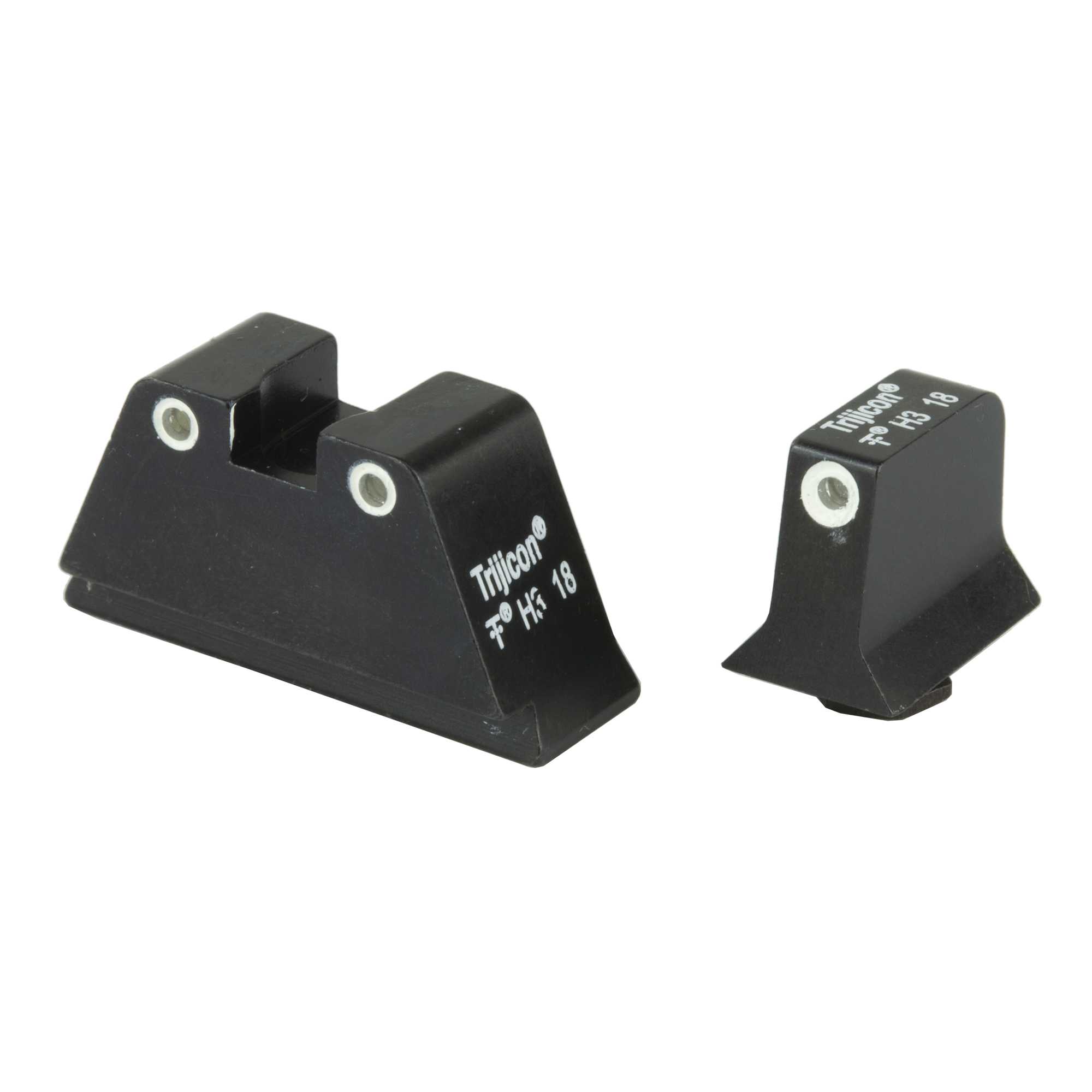 Trijicon Suppressor Height Sights Green Tritium White Outline Front and Rear Glock 20 21