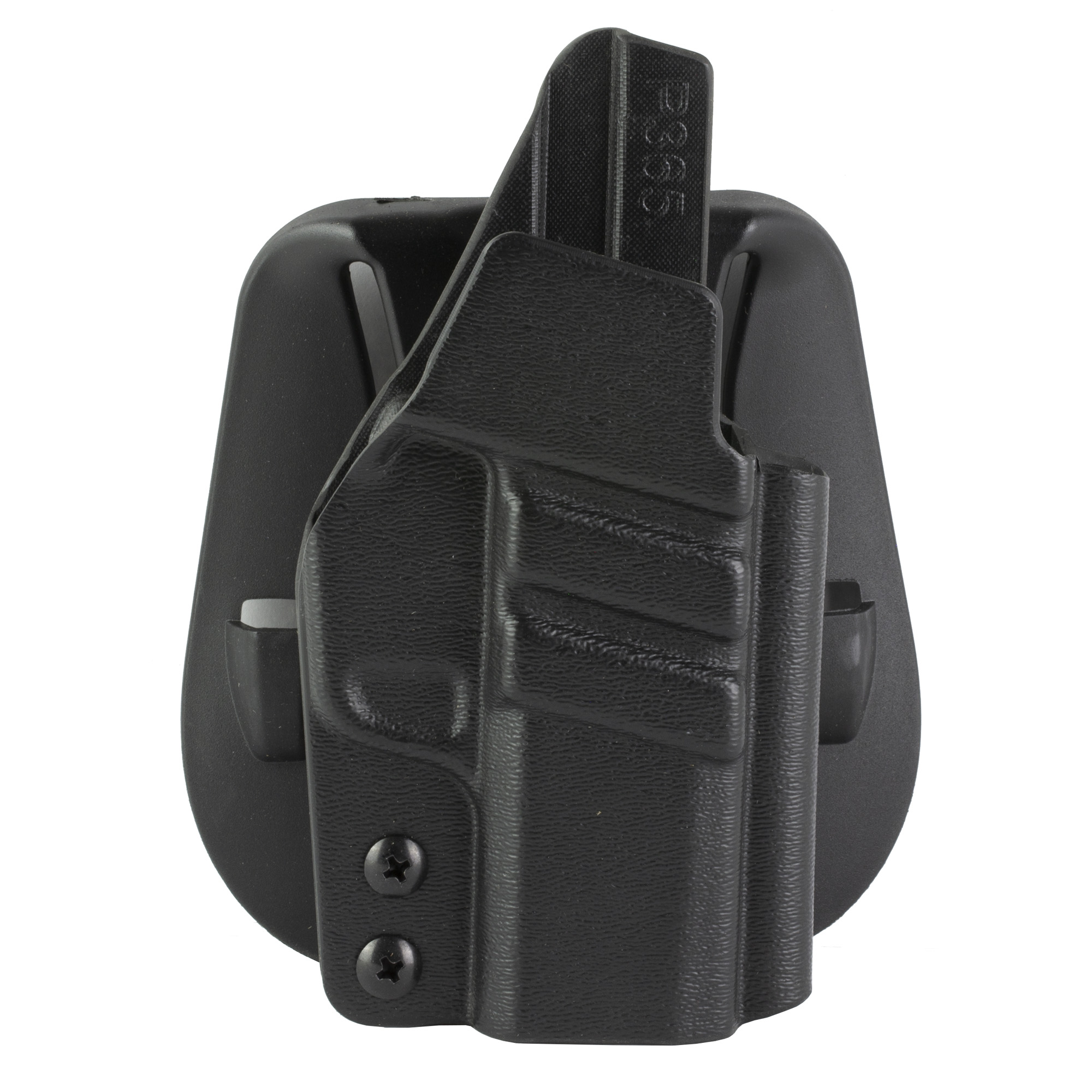 1791 Gunleather TACPDHOWBP365BLKR Tactical Kydex  OWB Black Kydex Paddle Fits Sig P365 Right Hand