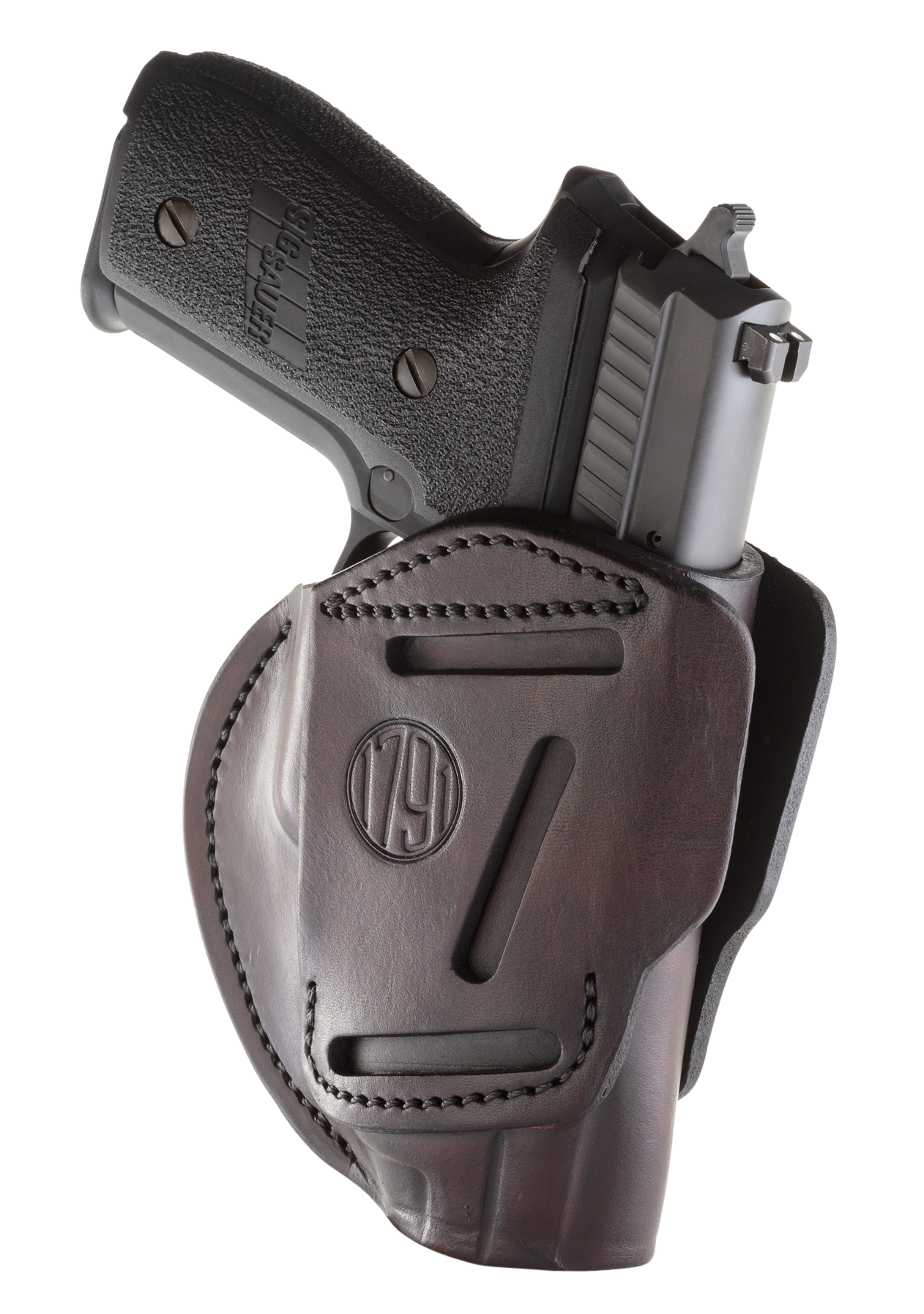 1791 Gunleather 3WH5SBRA 3-Way  IWB/OWB Size 05 Signature Brown Leather Belt Loop Compatible w/ Glock 17 Compatible w/ Springfield XD Compatible w/ S&W M&P Compatible w/ HK VP9 Ambidextrous Hand